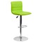 Emma and Oliver Coti Modern Channel Tufted Upholstered Height Adjustable Mid-Back Stool and Pedestal Base with Footrest